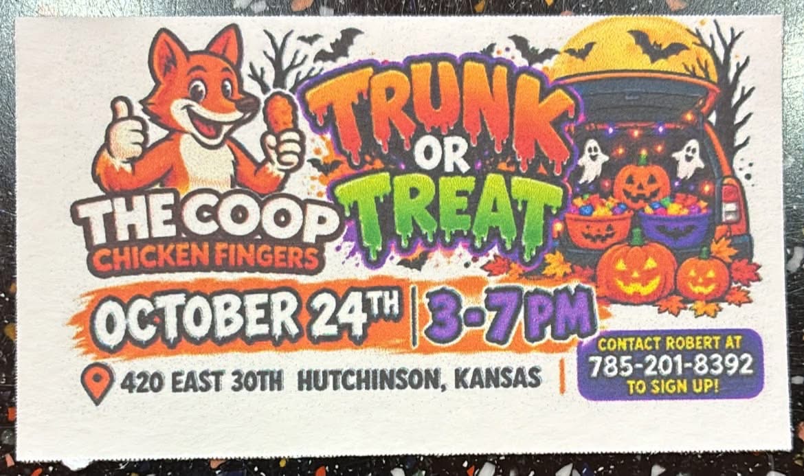 Trunk-or-treat hosted by The coop chicken fingers