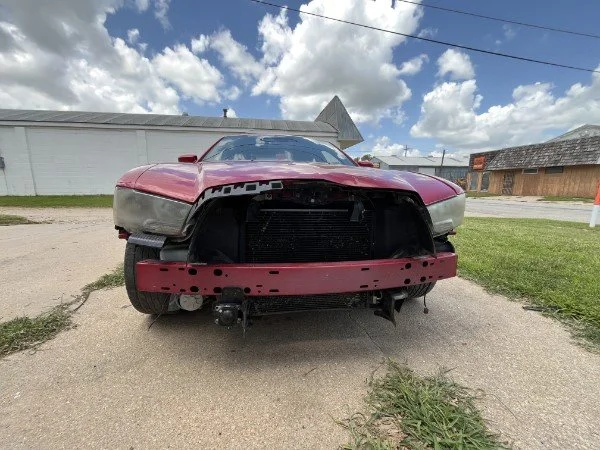 Before: Red car